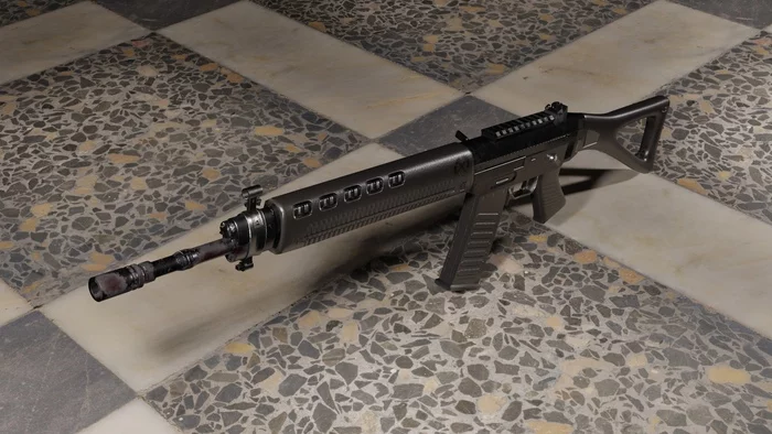 Some firepower :) - Longpost, NATO, Trunk, Machine, Assault rifle, 3D modeling, 3D graphics, , Firearms, Weapon, , 3D, , Blender, Photoshop, Substance painter, My