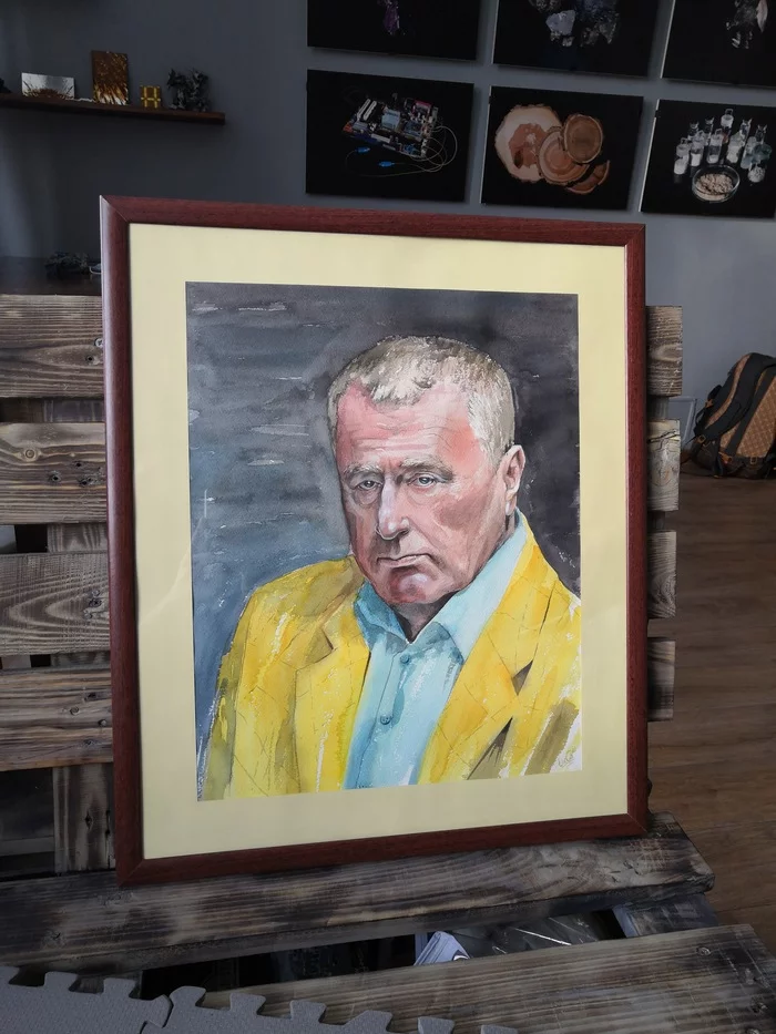 Well-known political figure - My, Vladimir Zhirinovsky, Portrait by photo, Watercolor, Portraitist, Artist, Professional