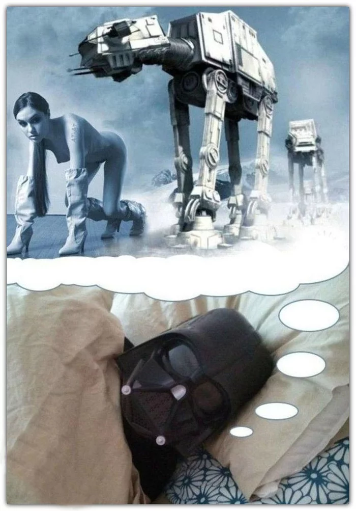 Darth Vader's Dreams - NSFW, Darth vader, Саша Грей, Star Wars, Breast