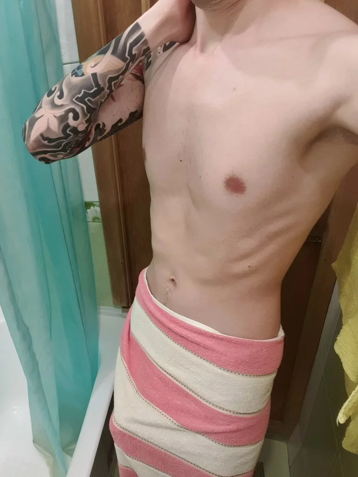 Morning procedures - NSFW, My, Penis, 18+, Muscle, Press, Tattoo, Sexuality, Longpost, Playgirl, Copyright