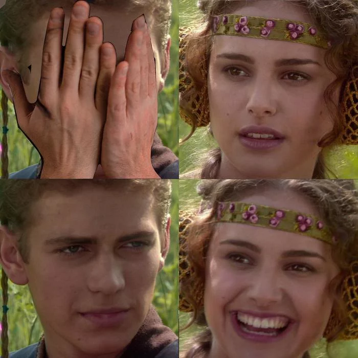 Ku-ku - Padme Amidala, Anakin Skywalker, Anakin and Padme at a picnic, Memes, Hide and seek