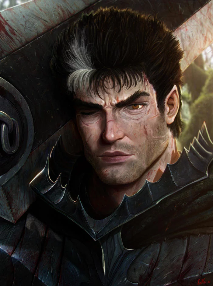 Gats - Art, Drawing, Anime, Guts, Berserk, Manga, 