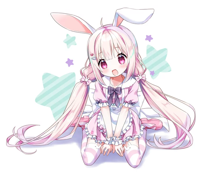 Usamimi-san - Anime, Anime art, Anime original, Animal ears, Loli, Bunny ears