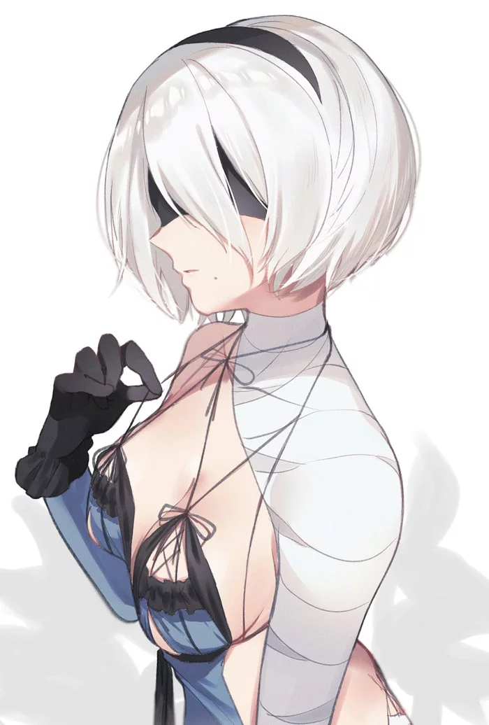 2B in Kaine's clothes - NSFW, NIER Automata, NIER replicant, Yorha unit No 2 type B, Art, Games, Erotic