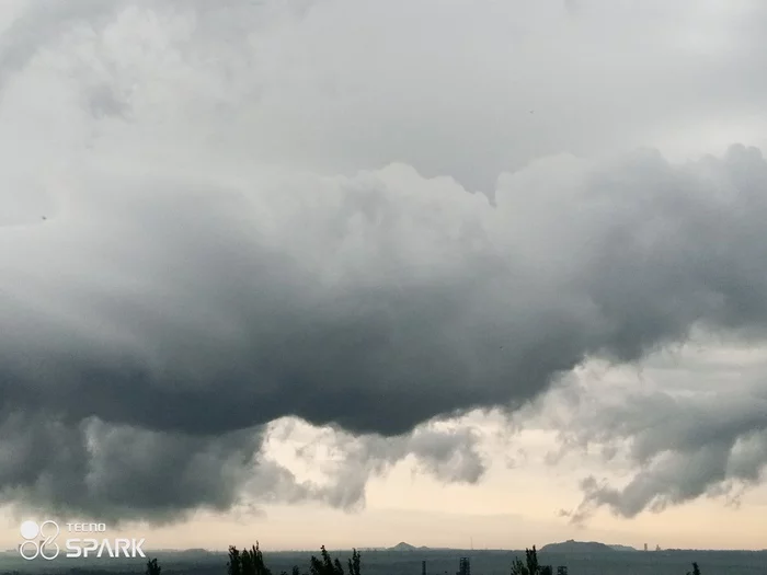 Just storm clouds - My, Bad weather, Thunderstorm, Nature, Rain, Donbass, Longpost