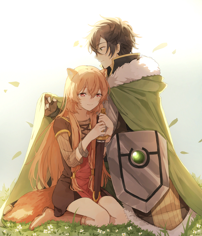    Tate no Yuusha no Nariagari, Naofumi, Raphtalia, Anime Art, Animal Ears, 