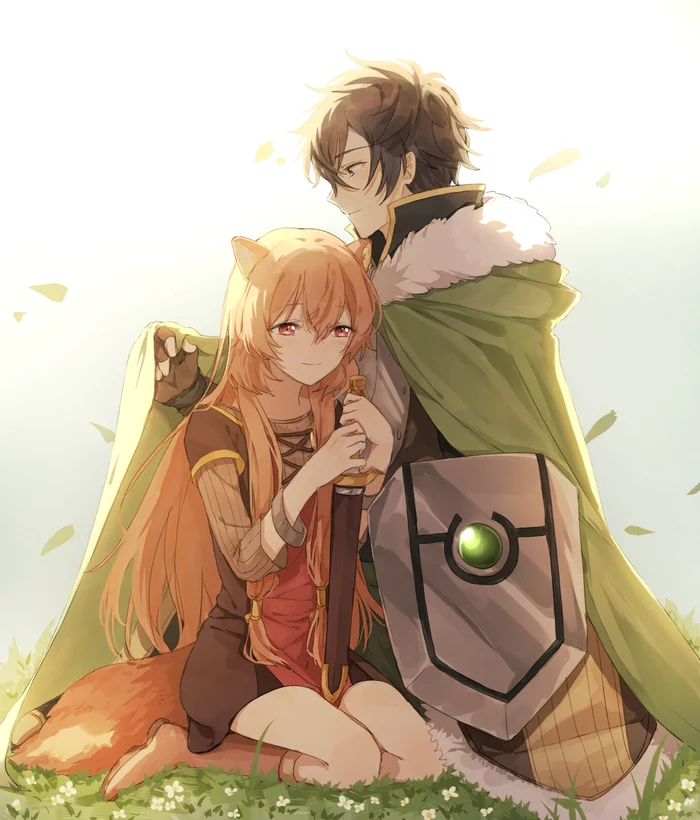 Щит и меч - Tate no Yuusha no Nariagari, Naofumi, Raphtalia, Anime Art, Animal Ears, Аниме