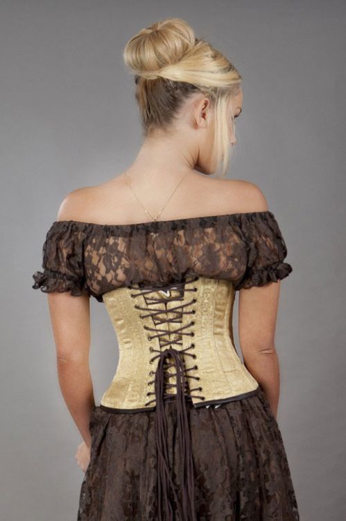 Steampunk corset - NSFW, Corset, Breast, Girls, The dress, Tattoo, Steampunk, Longpost