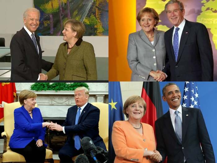 Some are trendy, some are timeless. German variant - Politics, Germany, Angela Merkel, The photo, George Bush, Barack Obama, Donald Trump, Joe Biden, , Handshake