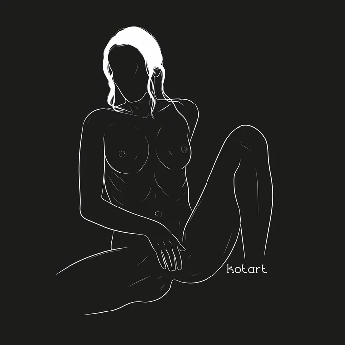 Having fun - NSFW, My, Art, Drawing, Hand-drawn erotica, Erotic, Girls, Breast, Nudity