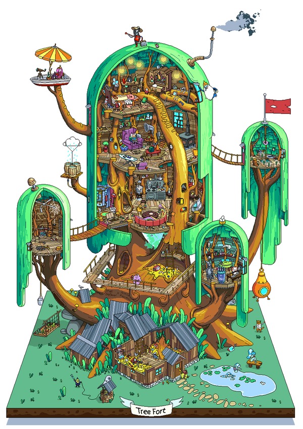 Tree Fort , , Pixel Art, Adventure Time, , 