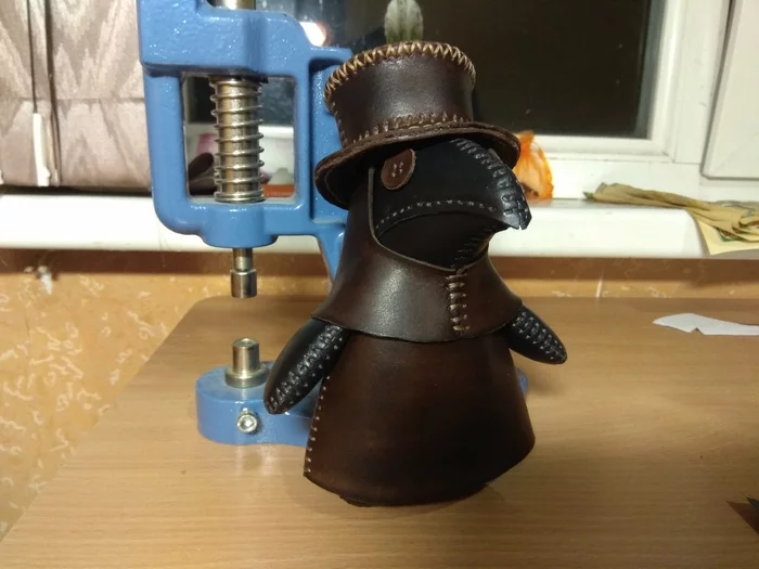 Doll Plague doctor - My, Leather craft, Leather products, With your own hands, Needlework without process, Plague Doctor, Creation