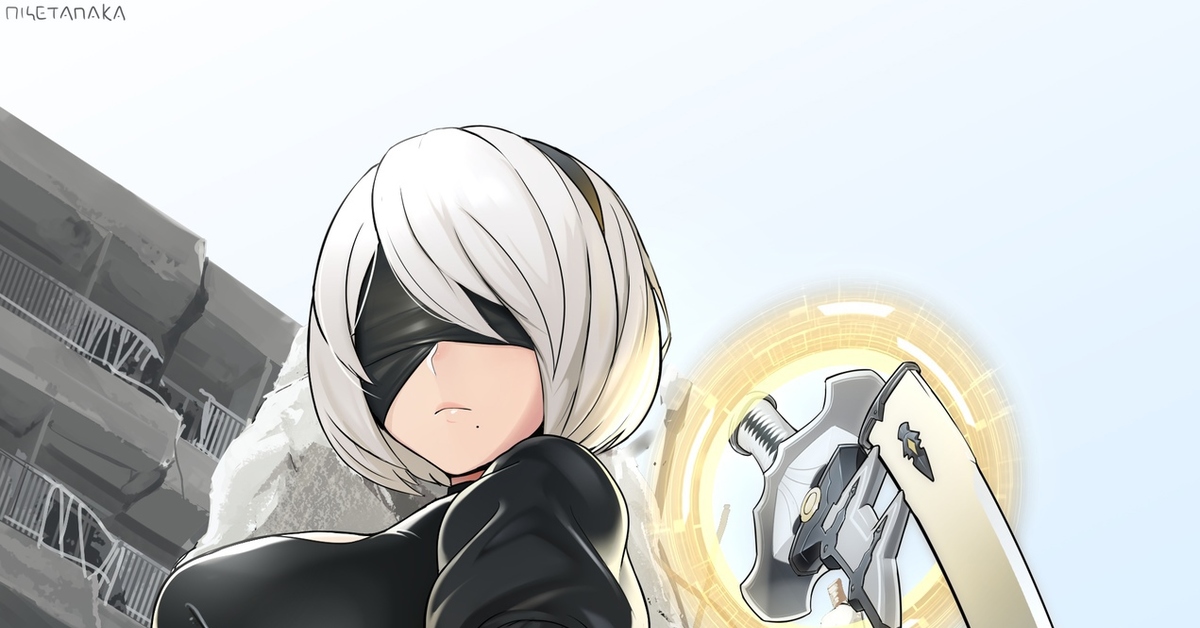 Yorha 2B - NSFW, NIER Automata, Yorha unit No 2 type B, Games, Anime, Anime art, Art, Girls, Hand-drawn erotica, , Booty, Boobs, Stockings, Erotic, Nisetanaka, Longpost