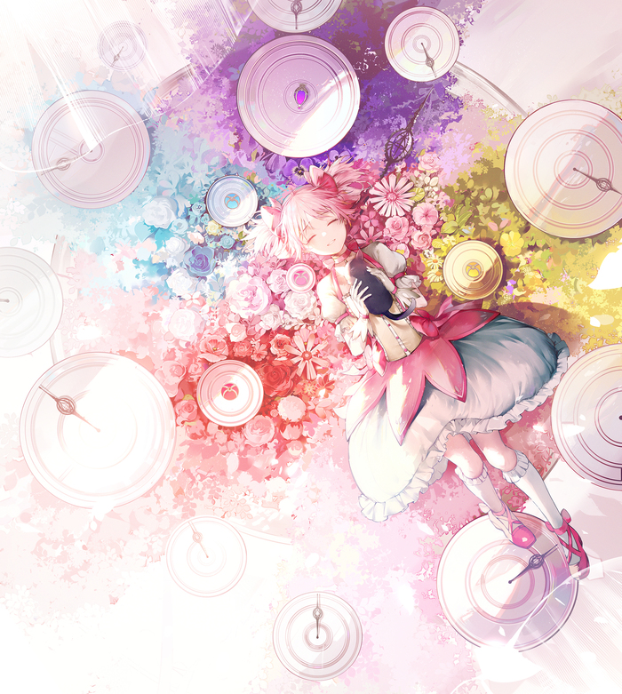  , Anime Art, Mahou Shoujo Madoka Magica, Madoka Kaname, Bai qi-qsr