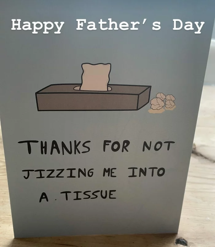 At least someone saved - Father's day, Postcard, Presents, Humor