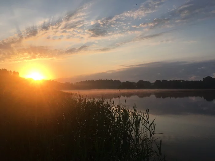 Dawn over the lake - My, Lake, Nature, Cool, Water, dawn