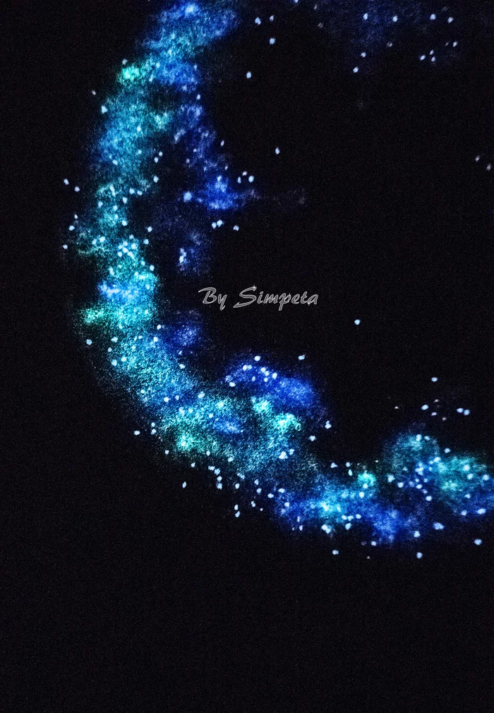 Space dream catchers - video with luminescence - My, Bysimpeta, Dreamcatcher, Needlework without process, Hobby, Night, Space, Handmade, Copyright, , Galaxy, Weaving, With your own hands, Stars, Needlework, Video, Longpost