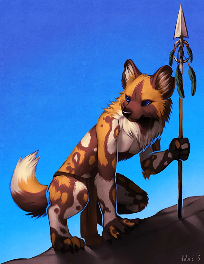 Viewpoint - Furry, Furry art, Furry canine, Hyena dog, Falvie