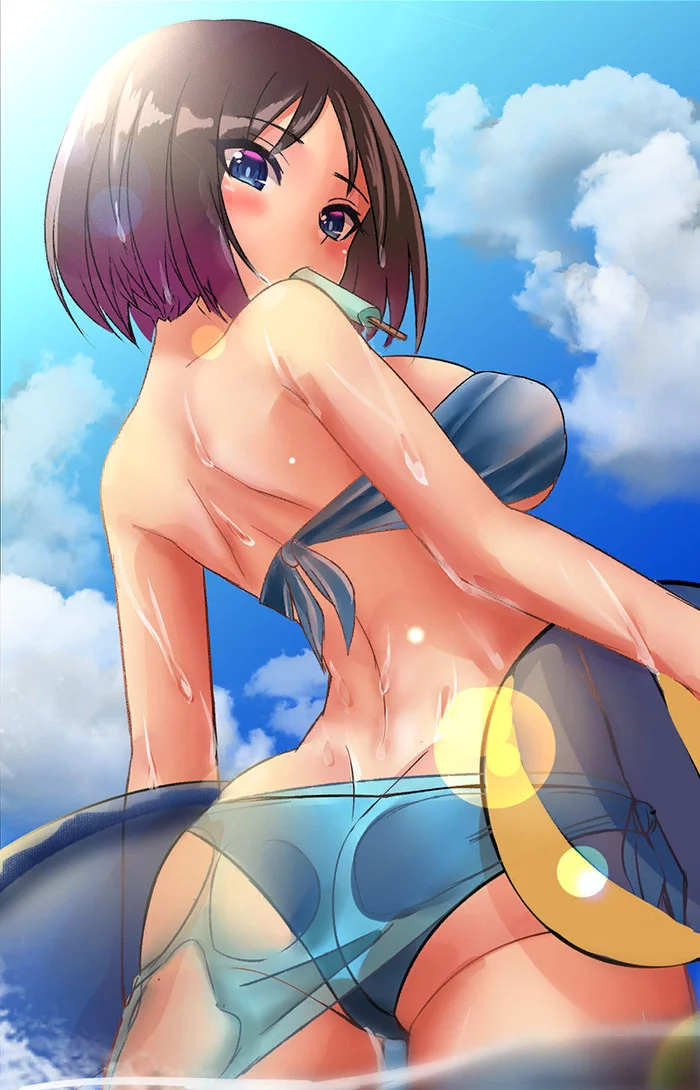 Elma - NSFW, Kobayashi-san chi no maidragon, Elma, Anime art, Anime, Swimsuit