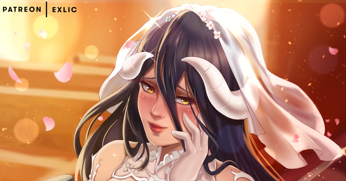 Albedo - NSFW, Exlic, Its a trap!, Futanari, Albedo, Overlord, Hand-drawn erotica, Erotic, Boobs, , Anime, Anime art, Longpost