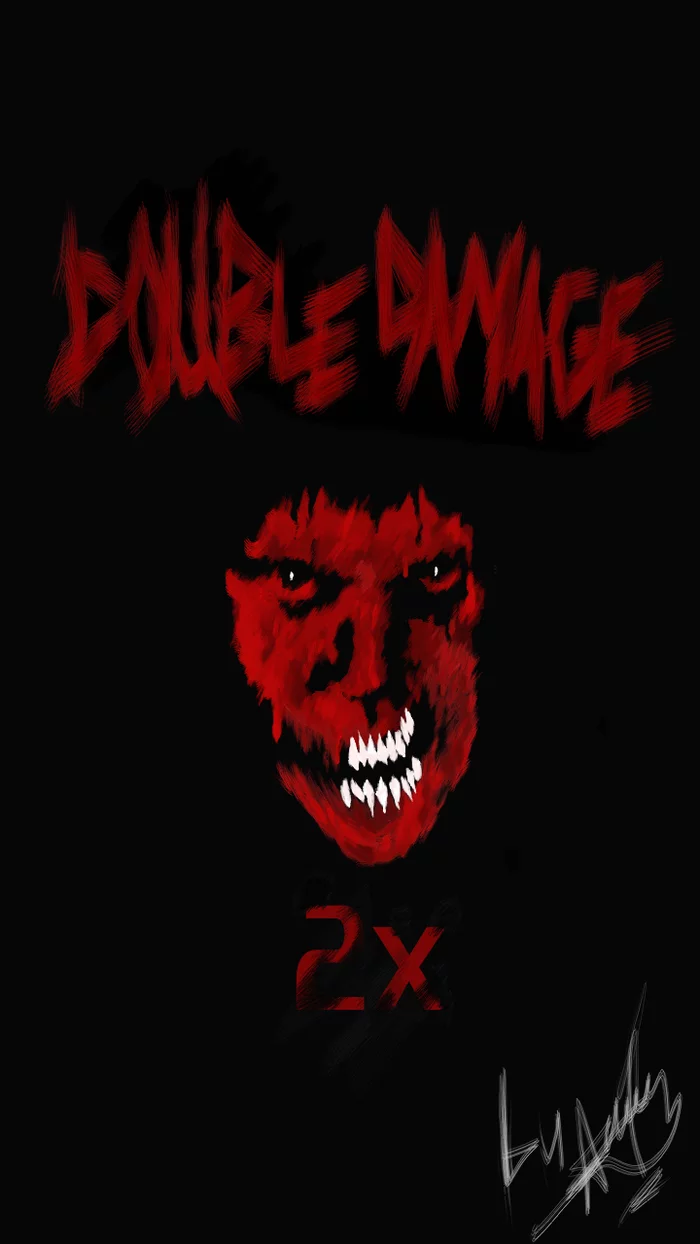 DOUBLE DAMAGE - My, Digital drawing, Corel Painter, Longpost