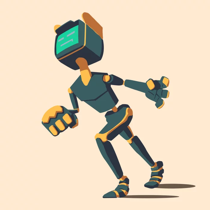 Robot Baseball Player - My, Drawing, Robot, Photoshop