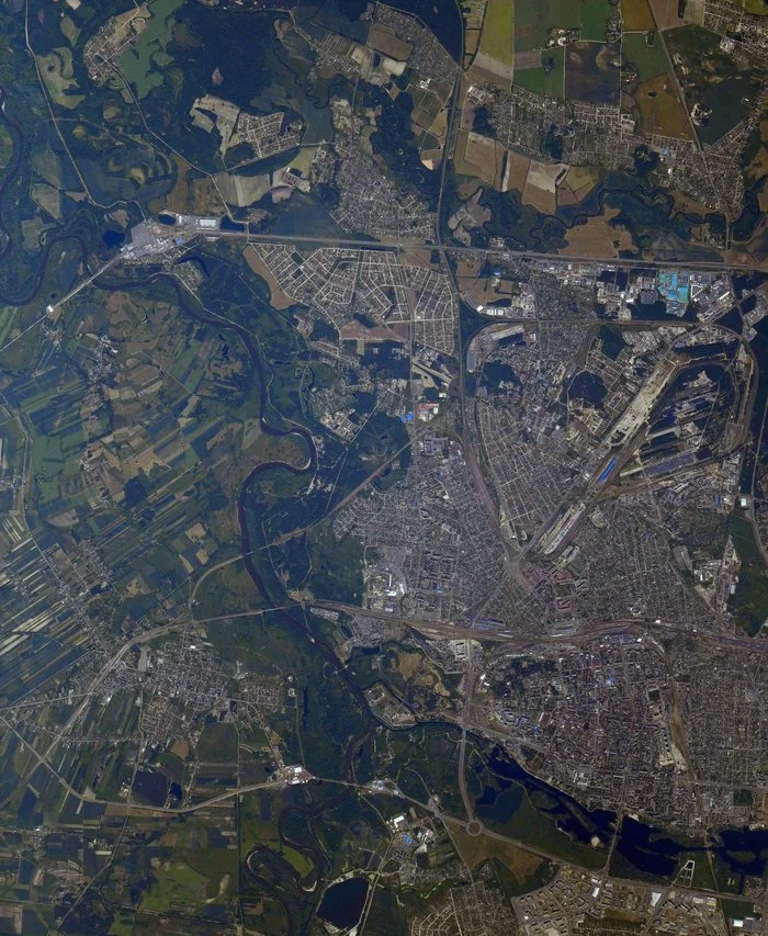 Photo of the Brest Fortress from space - Republic of Belarus, Brest, Brest Fortress, The photo, Space