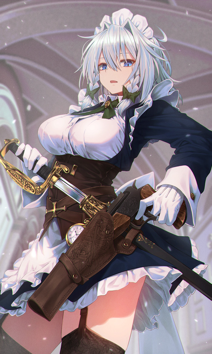 Sakuya Izayoi Touhou, Izayoi Sakuya, Anime Art, , Greenkohgen