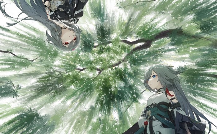 Under a tree Herrscher of Sentience, Anime Art, Honkai Impact, , Fu Hua, Rafa