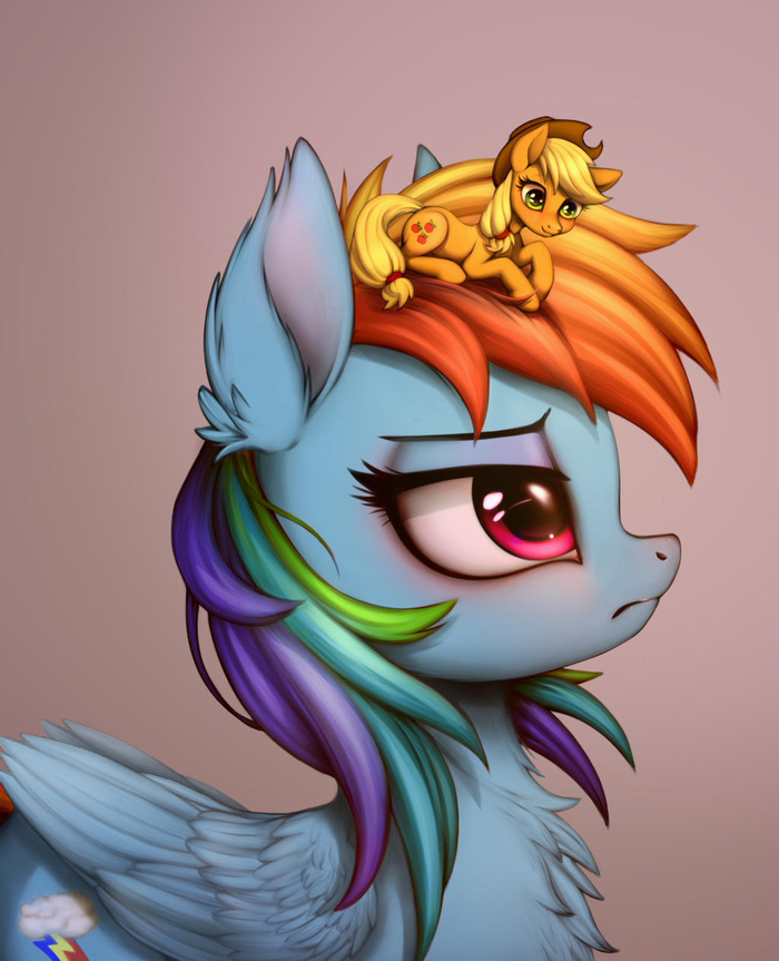 -   My Little Pony, Rainbow Dash, Applejack, Zetamad