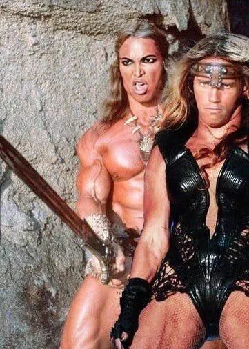 Who's on Conan and me?! - Conan the barbarian, Arnold Schwarzenegger, Beyonce, Photoshop, Repeat