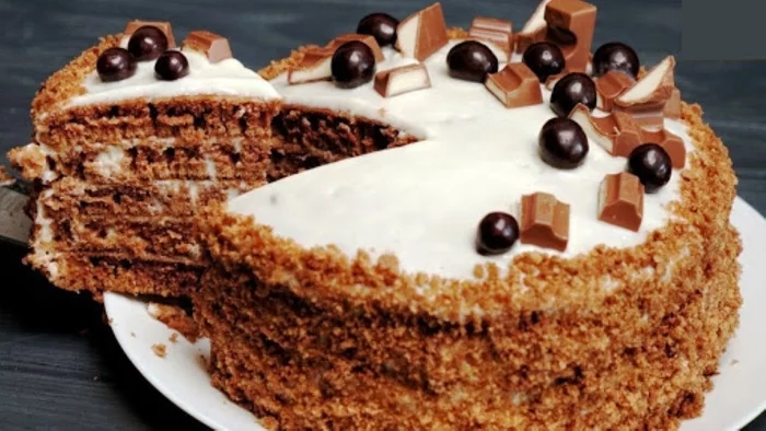 Quick chocolate cake in a pan (oven no longer needed) - My, Cake, Pan, Chocolate cake, Chocolate, Eating at home, Food, Video