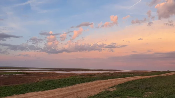 Sky fishing - My, Fishing, Sunset, Camping, Sky, Stavropol region, Longpost