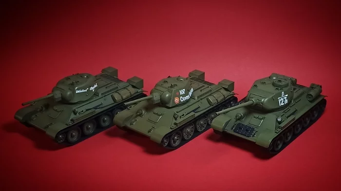 My Thirty-fours in the 35th scale - My, Tanks, The Second World War, The Great Patriotic War, the USSR, Hobby, Creation, Collection, Armored vehicles, Longpost