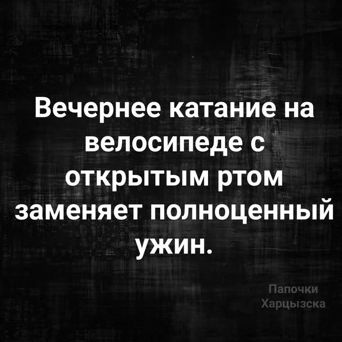 И покатались, и поужинали - Юмор, Картинка с текстом, Вечер, Ужин, Насекомые, Велопрогулка, Велосипед