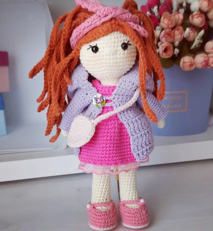 Doll Sophie - My, , , Amigurumi, Handmade dolls, Knitted toys, Author's toy, Crochet