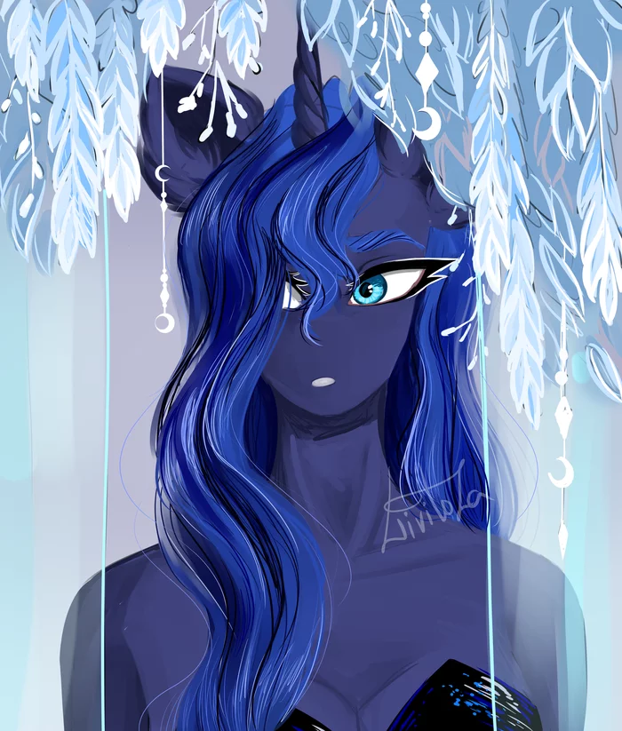 Blue - My, My little pony, Princess luna, Livitoza