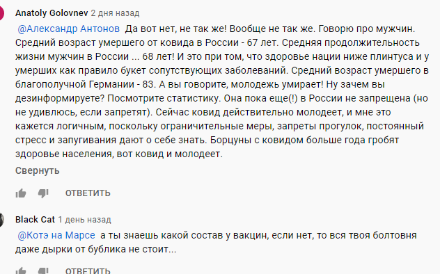 На за боре тоже надписи бывают - Скриншот, Комментарии, Антипрививочники, Идиотизм, Маразм, Длиннопост, Вакцина, Коронавирус, YouTube