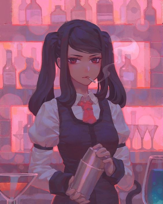 Jill Stingray - Va-11 Hall-A, Julianne Stingray, Аниме, Anime Art, Длиннопост