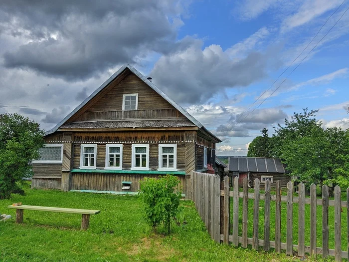 Vislenev Island. - My, Village, Wooden house, Novgorod region, Mobile photography, Nature, Longpost