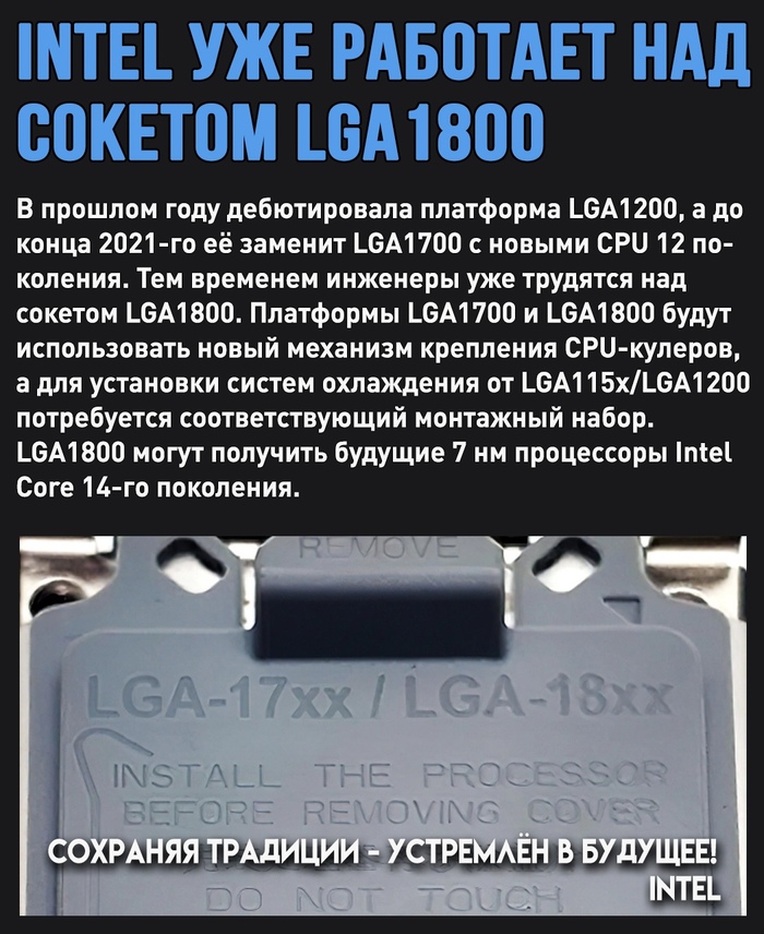 Замечен сокет Intel следующего поколения LGA-18xx