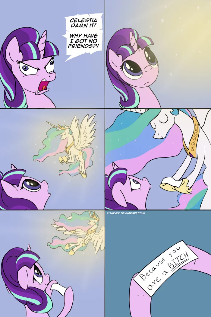 And it is true - My little pony, Starlight Glimmer, Princess celestia, Comics, Zoarvek