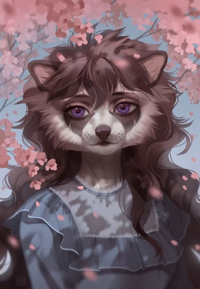 Mioru - Фурри, Антро, Арт, Furry Raccoon, Marymerkh