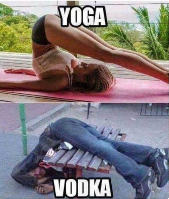 Years of training... - Yoga, Vodka, Similarity, Picture with text