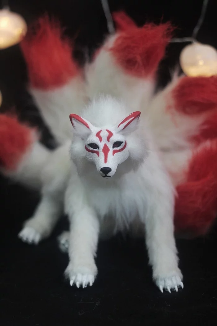 Kitsune - My, Kitsune, Handmade, Needlework without process, With your own hands, Toys, Handmade dolls, Longpost