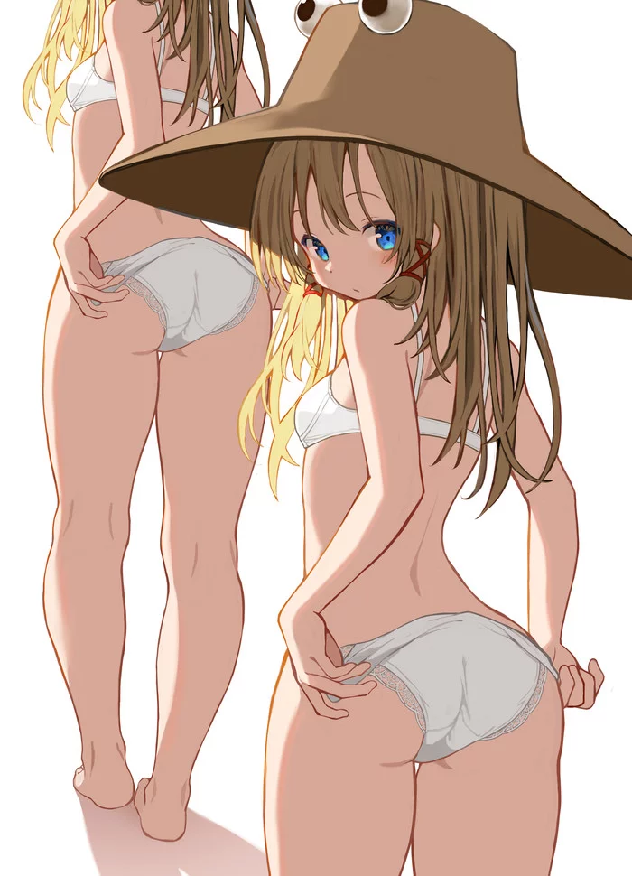 Moriya suwako - NSFW, Touhou, Moriya suwako, Anime art, Anime, Mamemochi, Underwear, Booty, Pantsu, , Hand-drawn erotica, Erotic