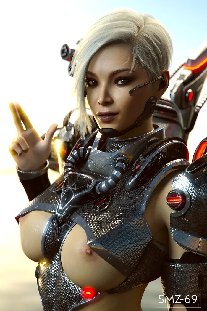 Бронелифчик: альтернативная версия - NSFW, Арт, Девушки, Сиськи, Smz-69, Apex Legends, Валькирия, 3D