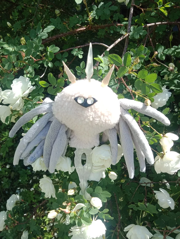 Effulgence toy - My, Butterfly, Bosses in games, Hollow knight, Needlework without process, Handmade, Author's toy, With your own hands, Artificial fur, , Polymer clay, Longpost