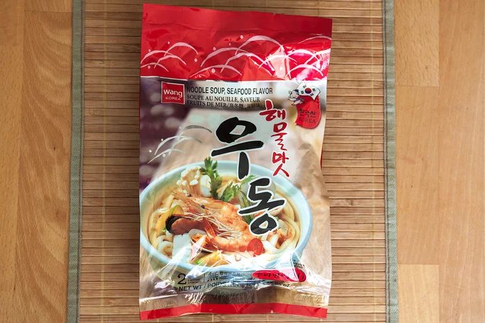 Udon ramen by Korean Wang - My, Noodles, Doshirakology, Longpost, Food Review, Doshirak, Udon noodles, Seafood