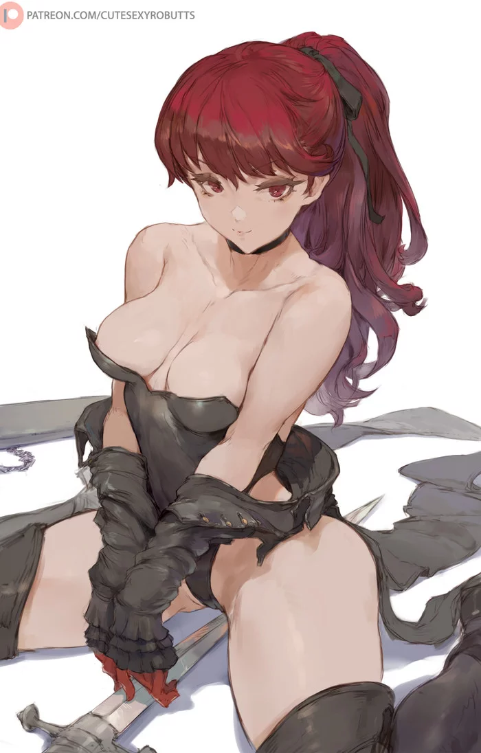 Kasumi Yoshizawa - NSFW, Аниме, Anime Art, Kasumi Yoshizawa, Persona 5, Арт, Девушки, Игры, Сиськи, , Cutesexyrobutts